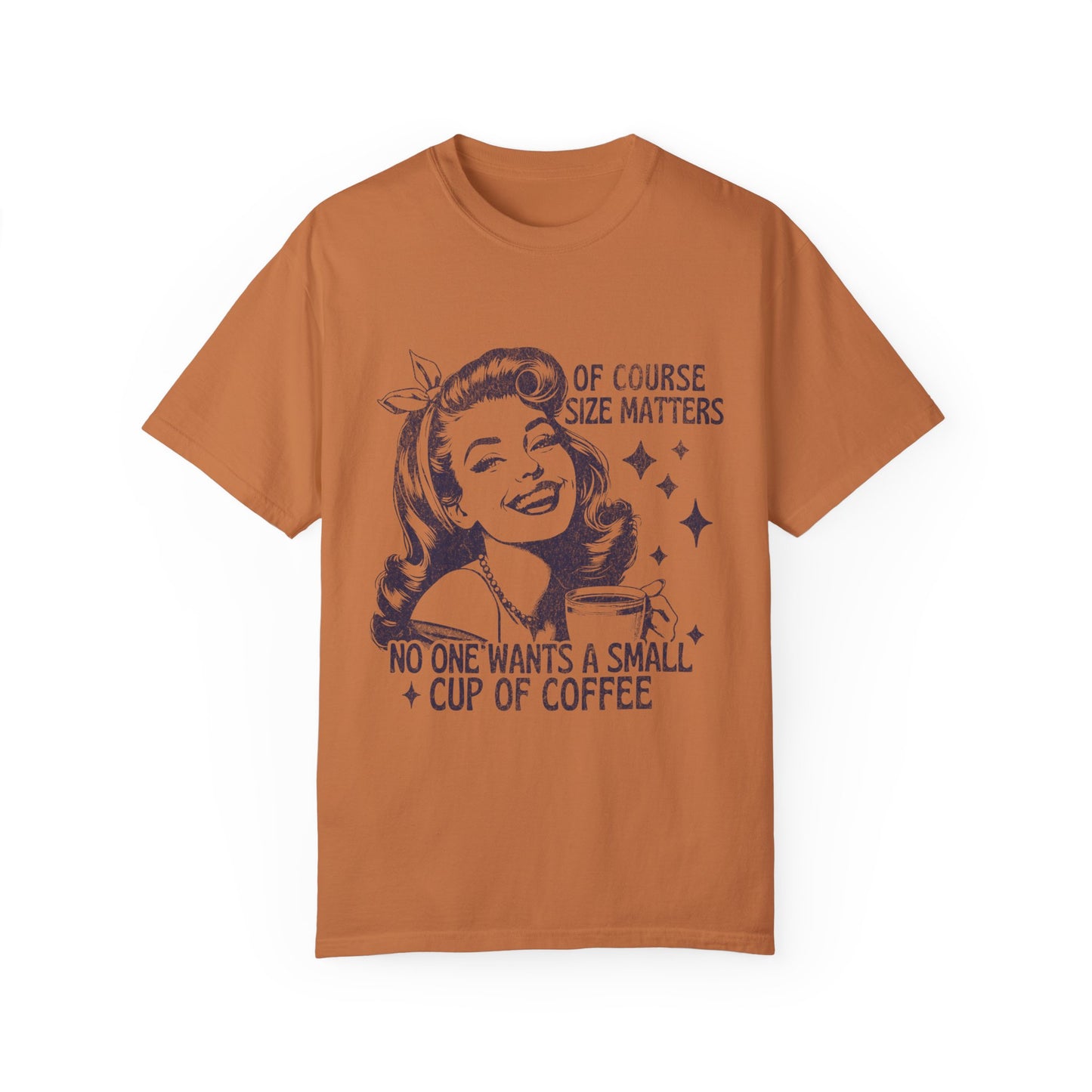 Funny Coffee Lover Unisex T-Shirt - "Size Matters"