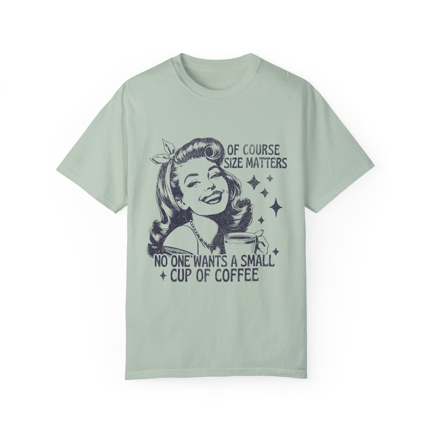 Funny Coffee Lover Unisex T-Shirt - "Size Matters"