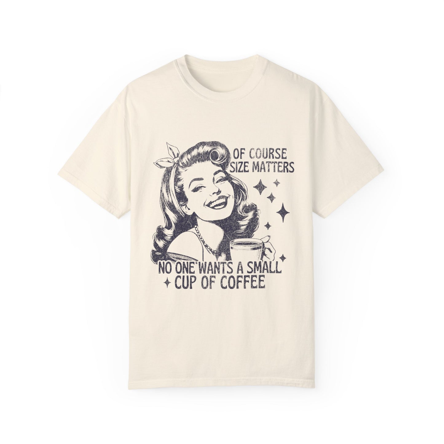 Funny Coffee Lover Unisex T-Shirt - "Size Matters"