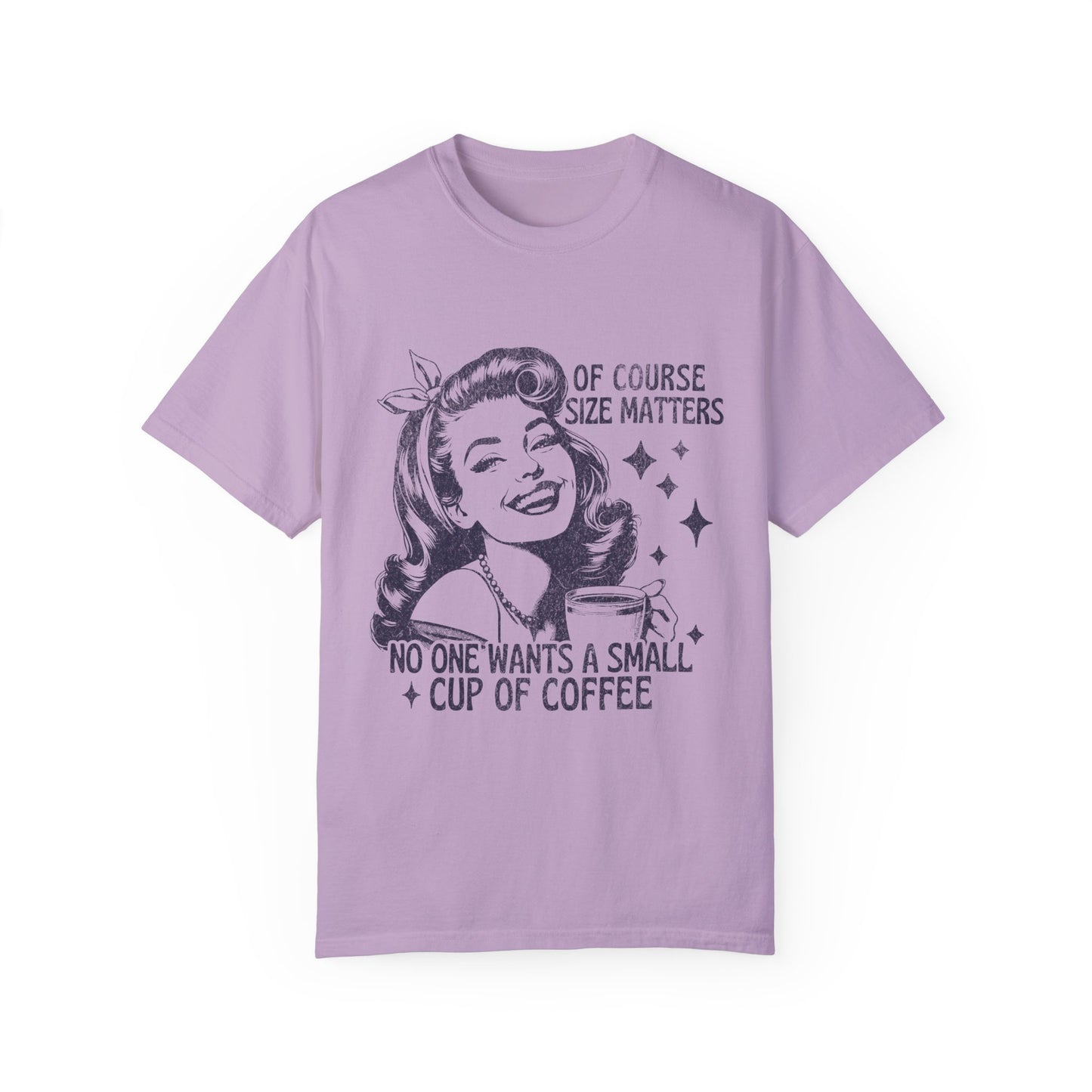 Funny Coffee Lover Unisex T-Shirt - "Size Matters"