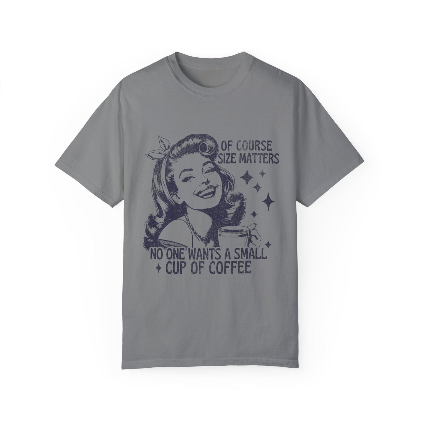 Funny Coffee Lover Unisex T-Shirt - "Size Matters"