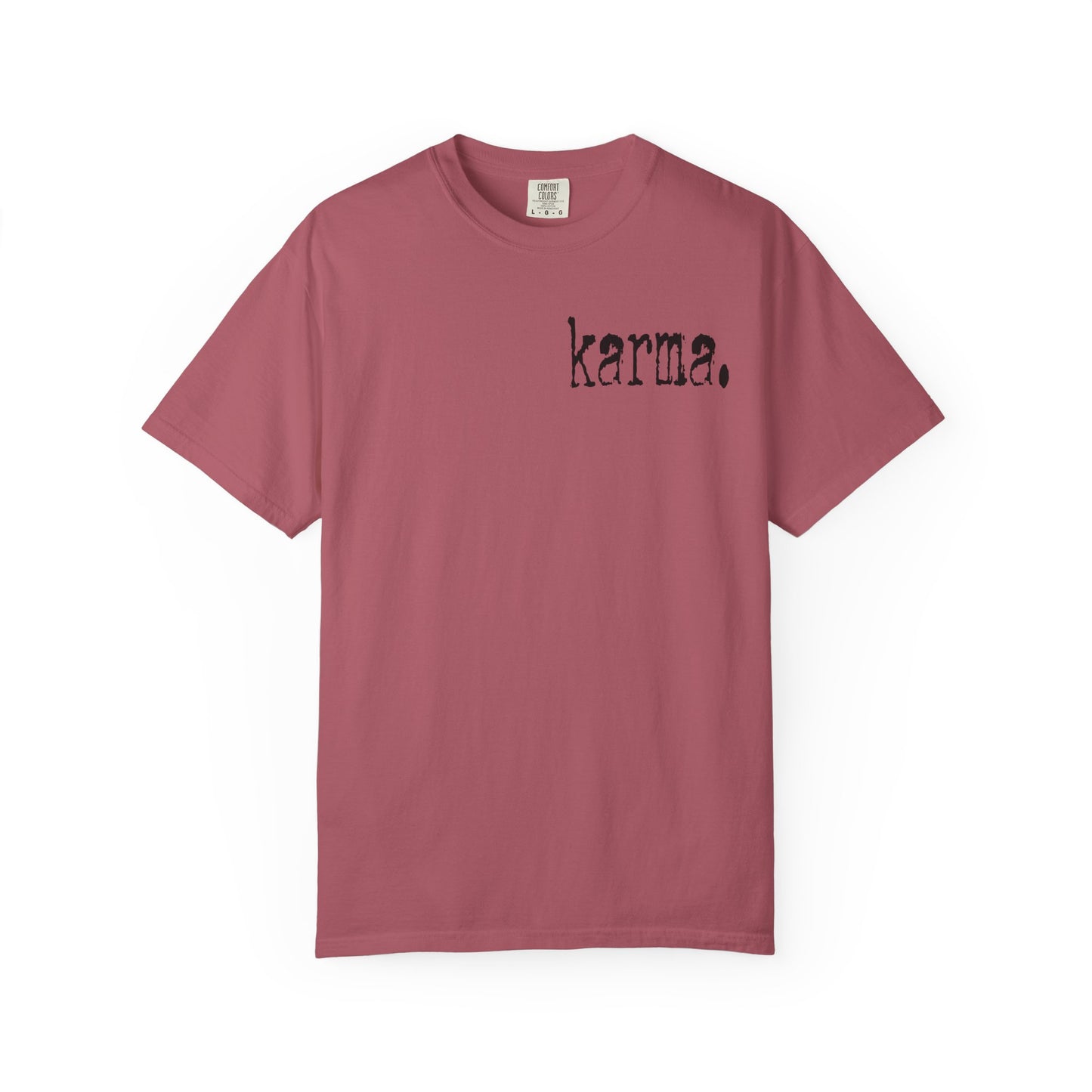 Karma. Minimalist Graphic T-Shirt — Casual Vintage-Inspired Quote Tee