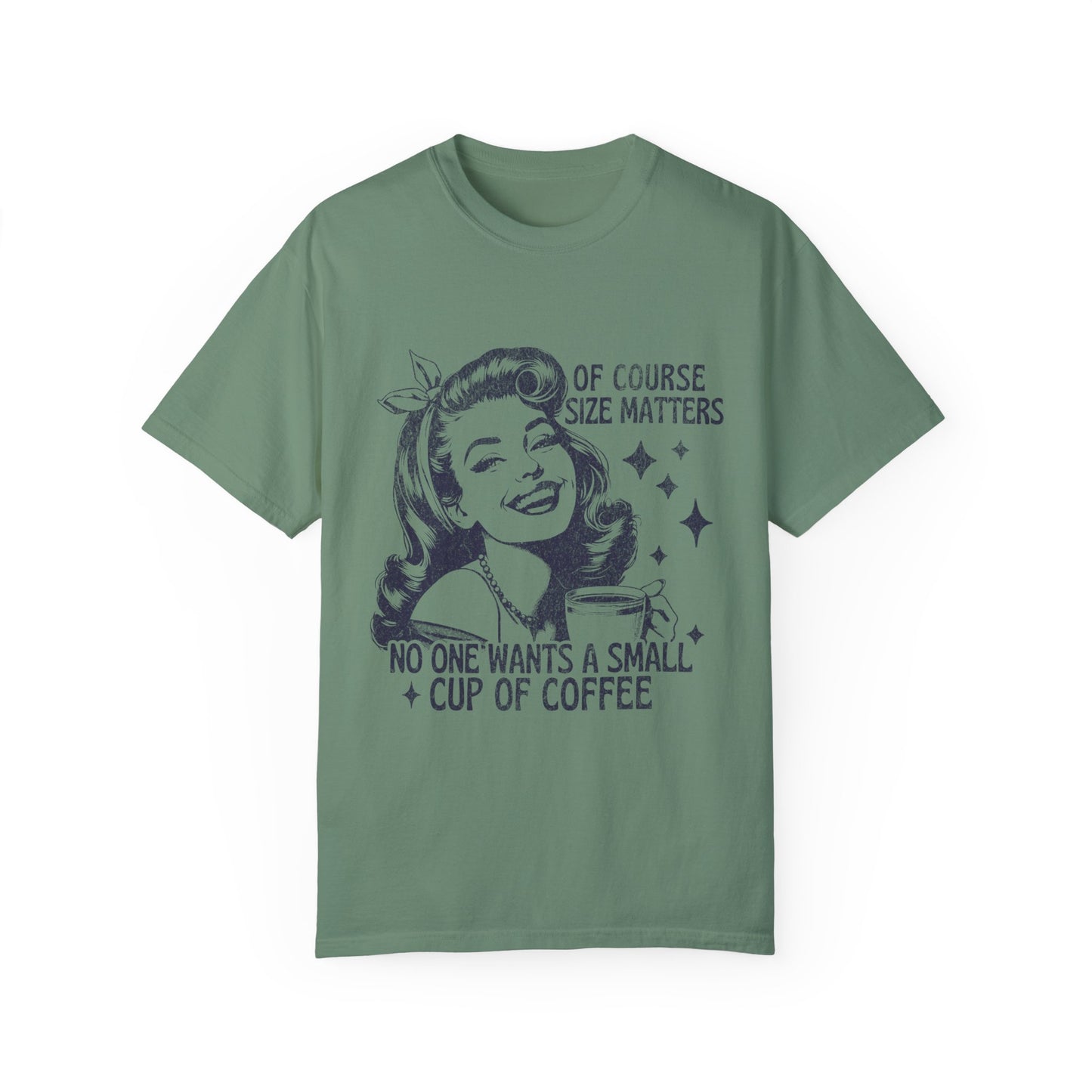 Funny Coffee Lover Unisex T-Shirt - "Size Matters"