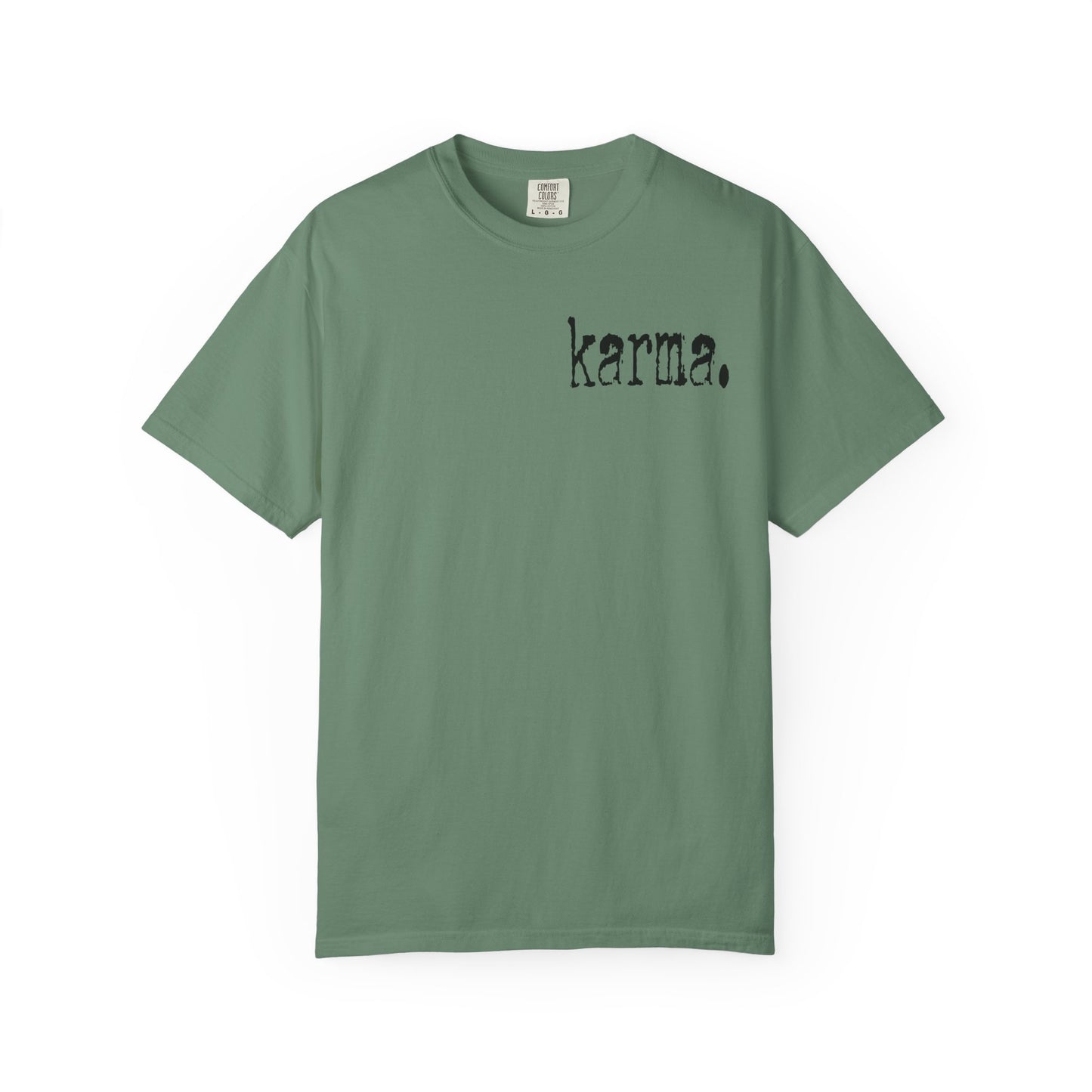 Karma. Minimalist Graphic T-Shirt — Casual Vintage-Inspired Quote Tee