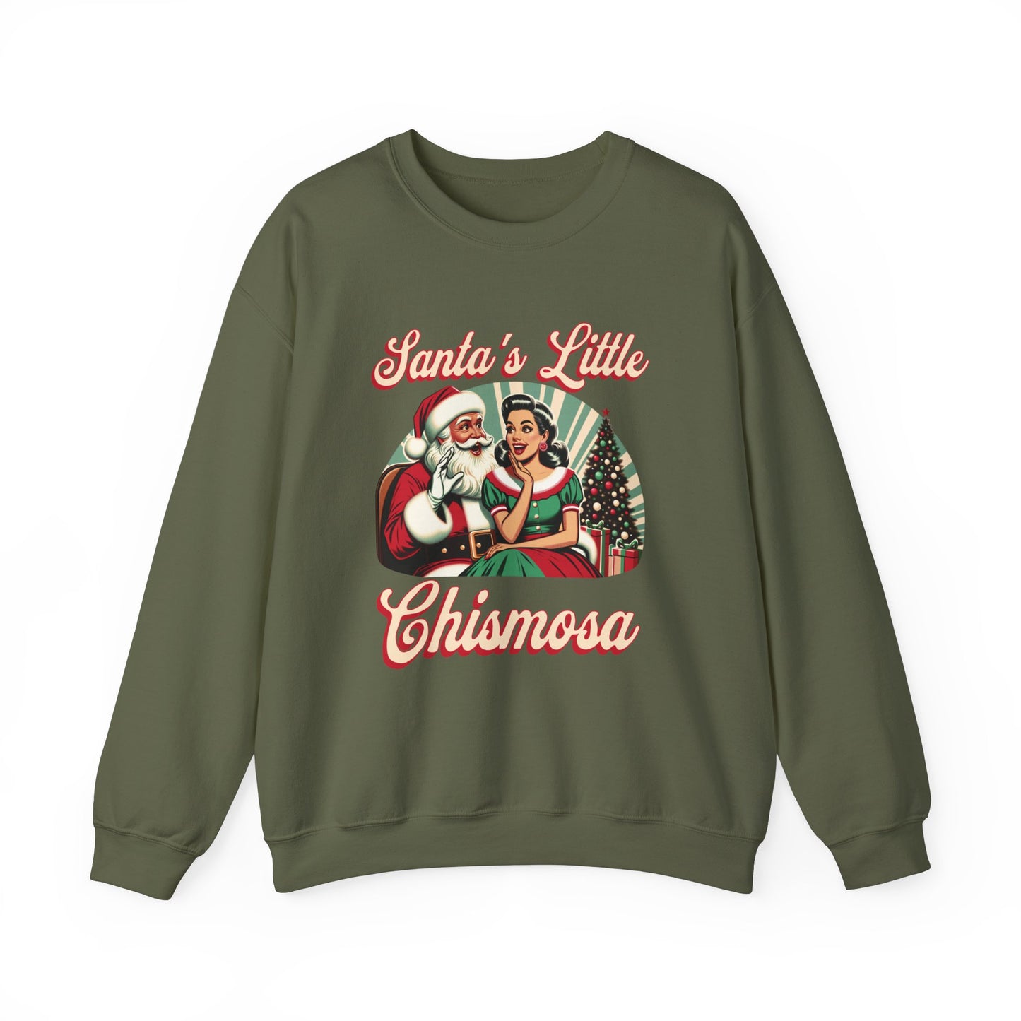 Santa’s Little Chismosa Christmas Sweatshirt