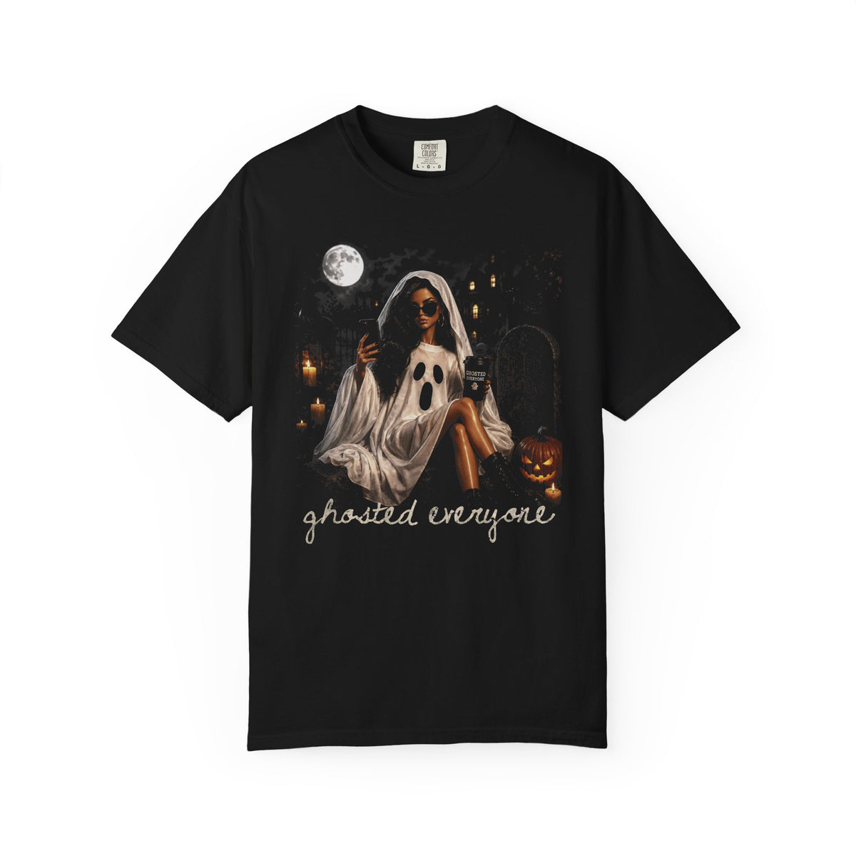 Ghosted Everyone T‑Shirt — Vintage Halloween Ghost Graphic Tee